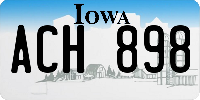 IA license plate ACH898
