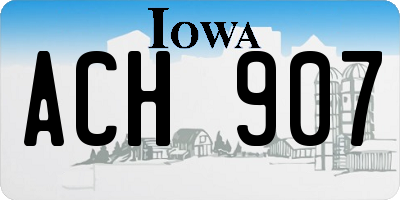 IA license plate ACH907