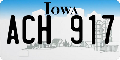 IA license plate ACH917