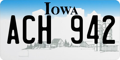IA license plate ACH942