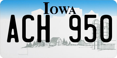 IA license plate ACH950