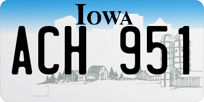 IA license plate ACH951