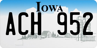 IA license plate ACH952