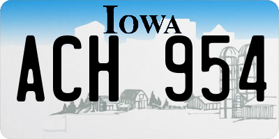 IA license plate ACH954