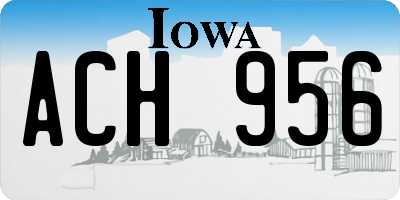 IA license plate ACH956