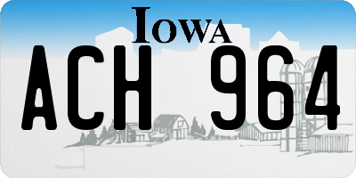 IA license plate ACH964