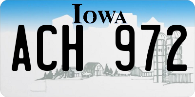 IA license plate ACH972