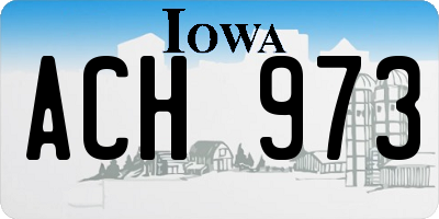 IA license plate ACH973