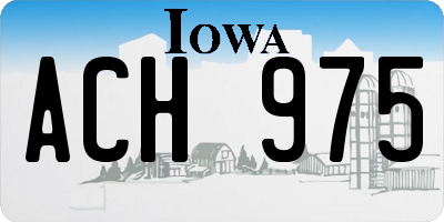 IA license plate ACH975
