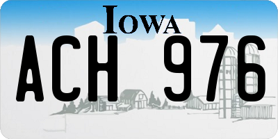 IA license plate ACH976