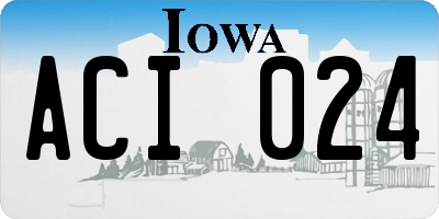 IA license plate ACI024