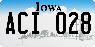 IA license plate ACI028