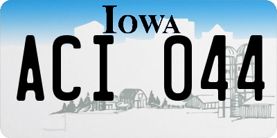 IA license plate ACI044