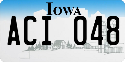 IA license plate ACI048
