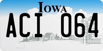 IA license plate ACI064