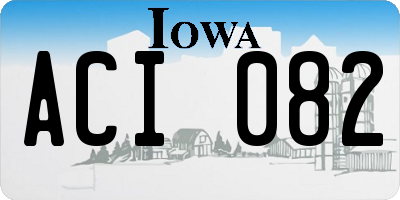 IA license plate ACI082