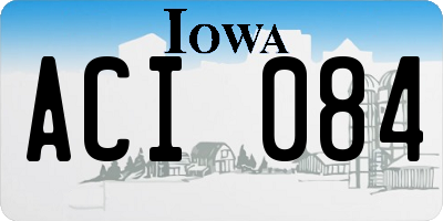 IA license plate ACI084