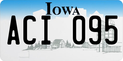 IA license plate ACI095