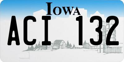 IA license plate ACI132