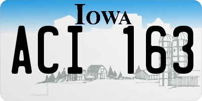 IA license plate ACI163