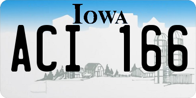 IA license plate ACI166