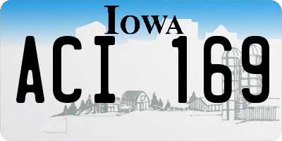 IA license plate ACI169