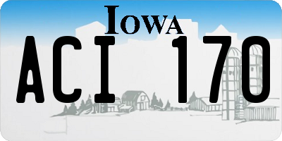 IA license plate ACI170