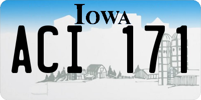 IA license plate ACI171