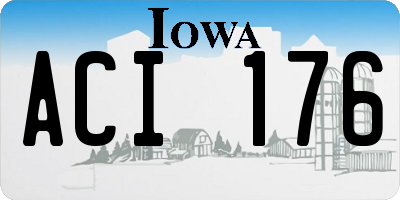 IA license plate ACI176