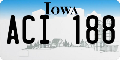 IA license plate ACI188