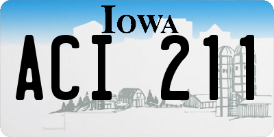 IA license plate ACI211