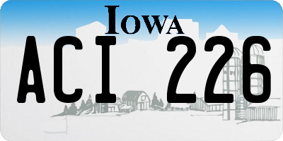 IA license plate ACI226