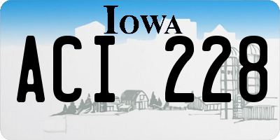 IA license plate ACI228