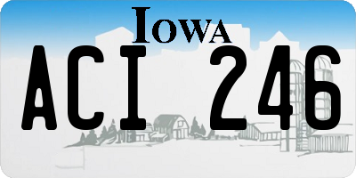 IA license plate ACI246