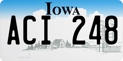 IA license plate ACI248