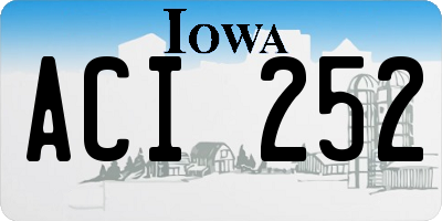 IA license plate ACI252