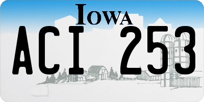 IA license plate ACI253