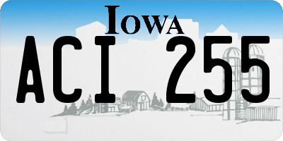 IA license plate ACI255