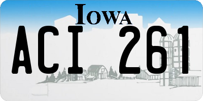IA license plate ACI261