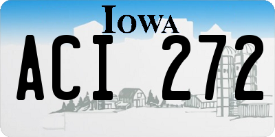 IA license plate ACI272
