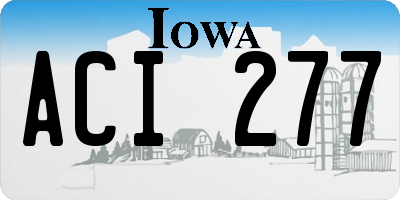 IA license plate ACI277