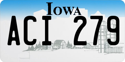 IA license plate ACI279