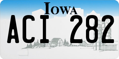 IA license plate ACI282