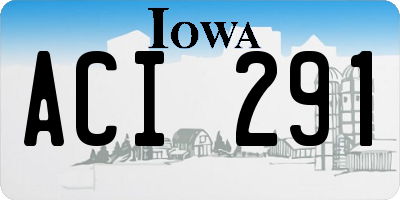 IA license plate ACI291