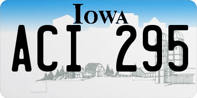 IA license plate ACI295