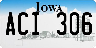IA license plate ACI306