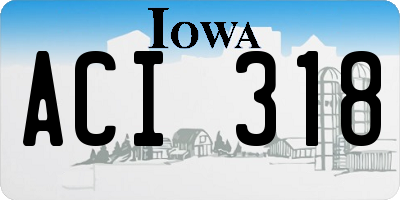 IA license plate ACI318