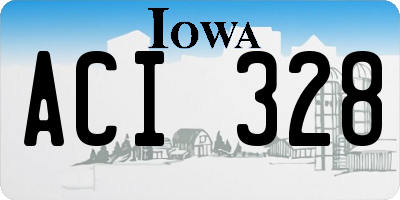 IA license plate ACI328
