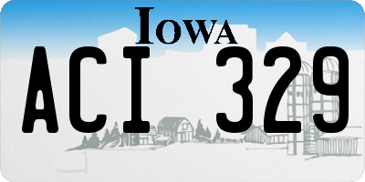 IA license plate ACI329