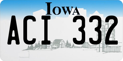 IA license plate ACI332